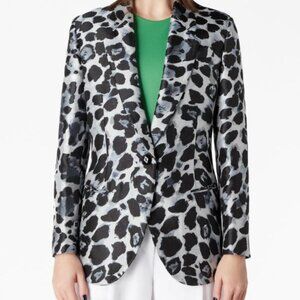 Giorgio Armani Leopard Printed Single-Breasted Blazer  3WHGG118T047D PZ01